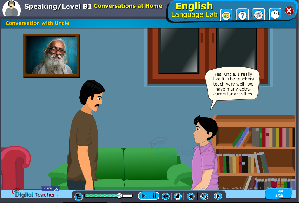 Speaking level b1 conversation at home with uncle at home