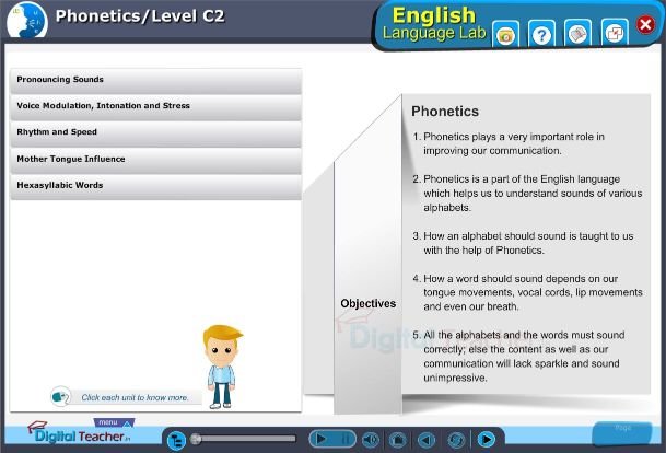 Pronunciation be improved by english digital language lab practical activity on phonetic