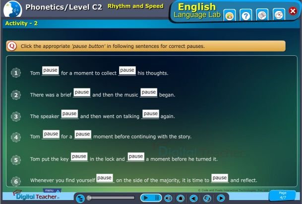 Digital lab practical activity on rhythm and speed