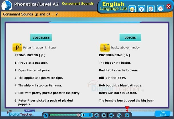 Type of phonetics consonant two sounds are p and b 7?