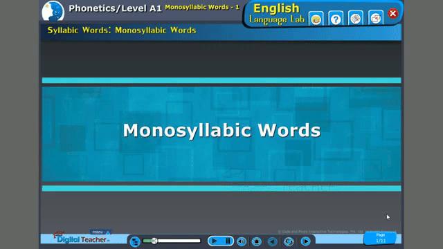 Gif: Detailed Explanation of Monosyllabic Words by DT English Language Lab Software