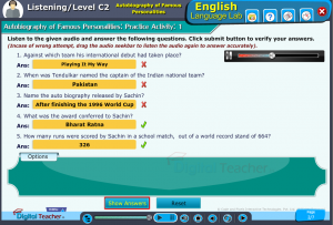 Digital Teacher English Language Lab Listening Software Screens